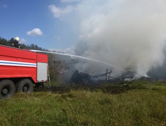 Пожар в Мостовском районе…