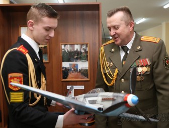 Музей истории армии открыли в Гродненском областном кадетском училище к 100-летию Вооруженных Сил