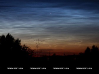 В небе над Гродно можно наблюдать редкое атмосферное явление - серебристые облака