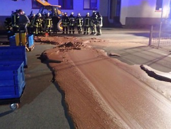 Шоколадный потоп произошел в одном из городов Германии
