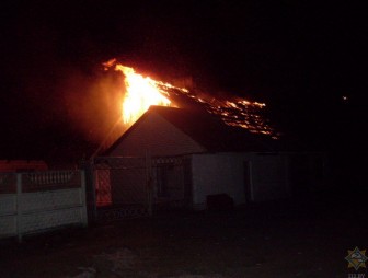 В Волковысском районе горел столярный цех