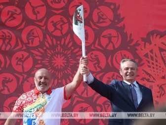 'Пламя мира' II Европейских игр встретили в Гомеле