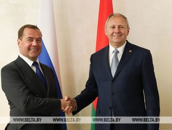 Сергей Румас и Дмитрий Медведев проводят встречу в Минске