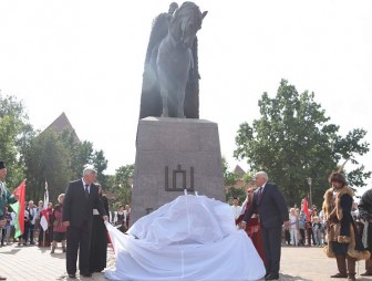 Памятник Гедимину, основателю Лидского замка, торжественно открыли в День города Лиды