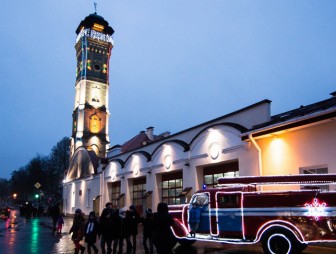 Пожарную каланчу в центре Гродно с помощью иллюминации превратят в праздничную елку