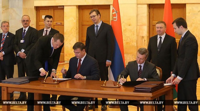 Беларусь и Сербия подписали дорожную карту по развитию сотрудничества на 2017-2018 годы