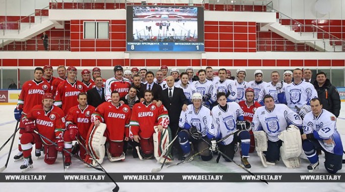 Команда Президента одержала третью победу на Х Республиканских соревнованиях любителей хоккея