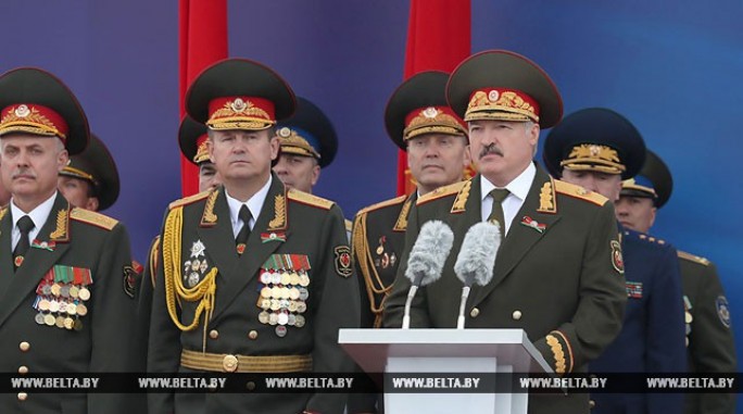 Выступление Президента Беларуси А.Г.Лукашенко на параде в честь Дня Независимости Республики Беларусь (Дня Республики)