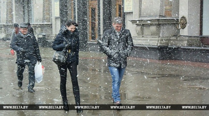Оранжевый уровень опасности из-за сильного мокрого снега объявлен в Беларуси 10 декабря