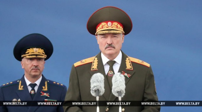Выступление Президента Беларуси А.Г.Лукашенко на параде в ознаменование Дня Независимости Республики Беларусь (Дня Республики)