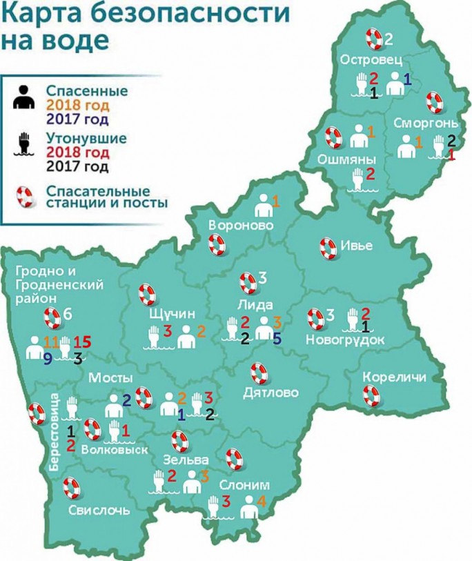 Карта безопасности на воде