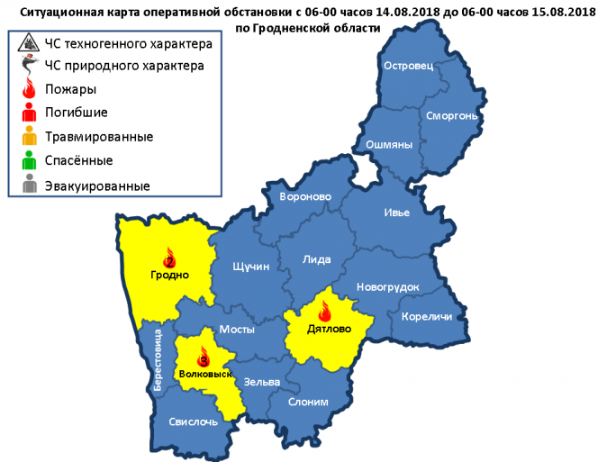 За сутки на территории области произошло 6 пожаров. Причиной 4-х из них стал грозовой разряд молнии