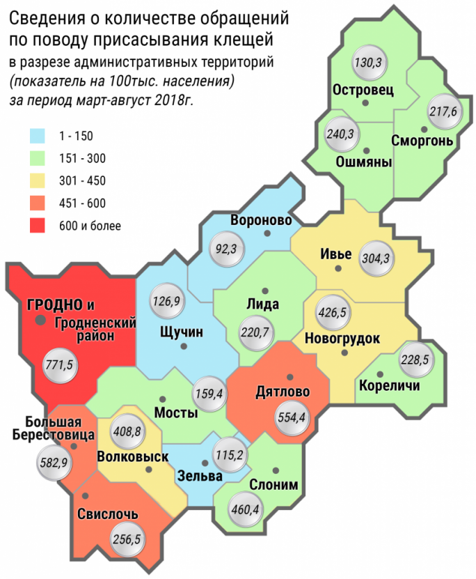 С начала мая в области по поводу укусов клещей обратились 5325 человека, в том числе вчера, 20 сентября, – 61 человек