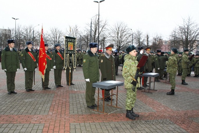 Молодое пополнение Гродненской пограничной группы приняло присягу