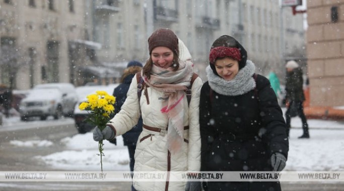 Небольшой снег и до -8°С ожидается в Беларуси 4 января