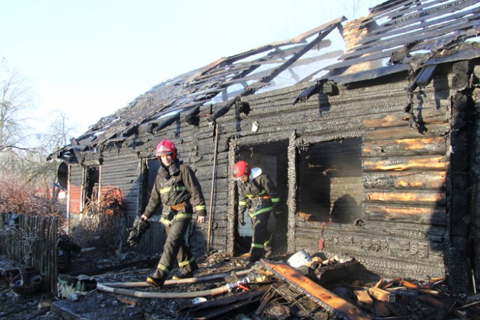 Пожар в жилом доме в Малых Озёрках