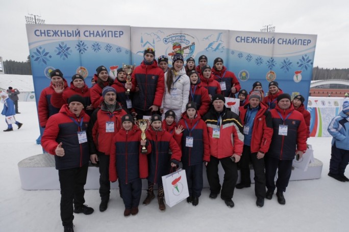 Сборная Гродненской области завоевала 3-е место в эстафете в младшей и старшей группах «Снежного снайпера».