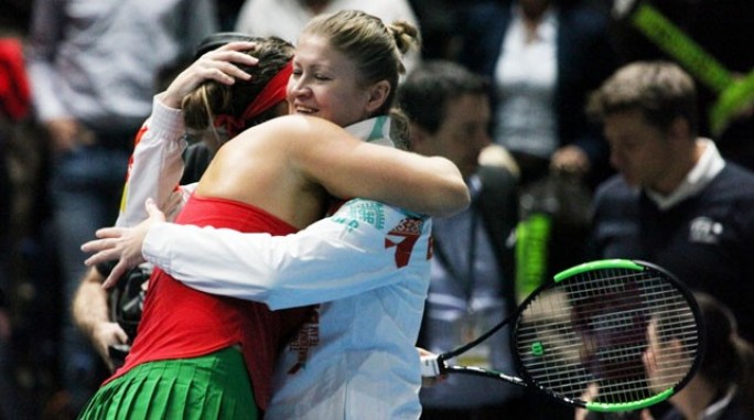 Белорусские теннисистки победили команду Германии со счетом 4:0 в 1/4 финала Кубка Федераций