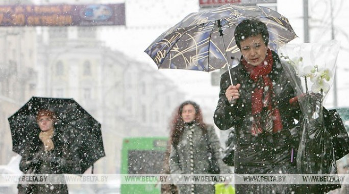Мокрый снег и порывистый ветер ожидаются в Беларуси 3 марта