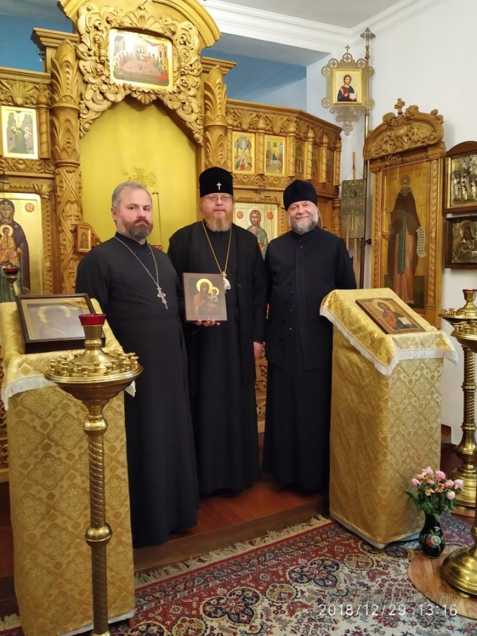 В Свято-Борисо-Глебскую церковь вернулась историческая копия Коложской иконы Пресвятой Богородицы. Ее привезли из Германии