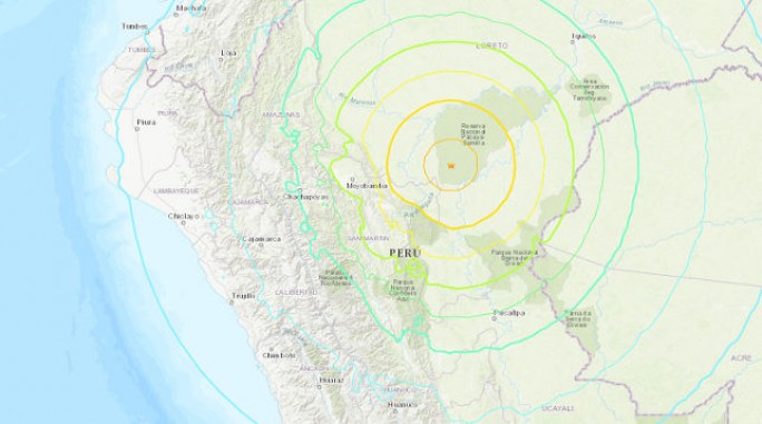 В Перу произошло землетрясение магнитудой 8