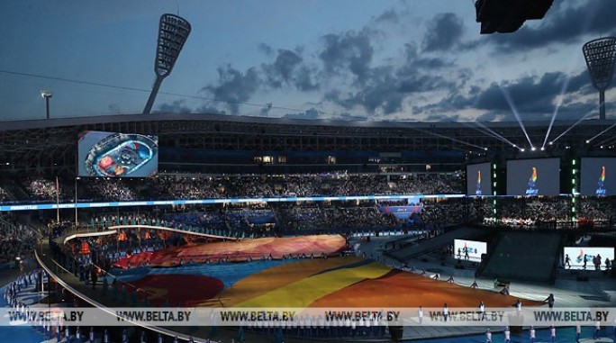 Церемония открытия II Европейских игр на минском стадионе 'Динамо'