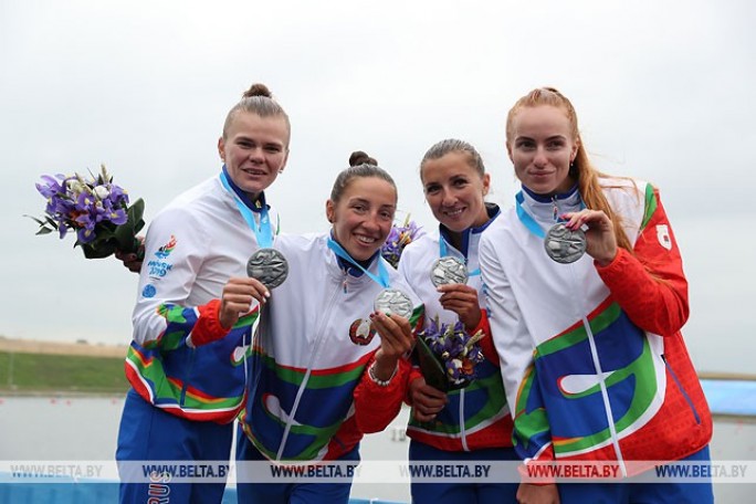 Белоруски выиграли серебро в байдарке-четверке на II Европейских играх