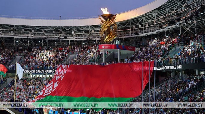Церемония закрытия II Европейских игр стартовала на минском стадионе 'Динамо'