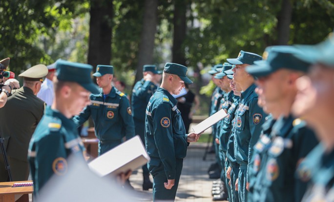 Награды профессионалам и присяга молодого пополнения. В Гродно прошли мероприятия, посвященные Дню пожарной службы Беларуси