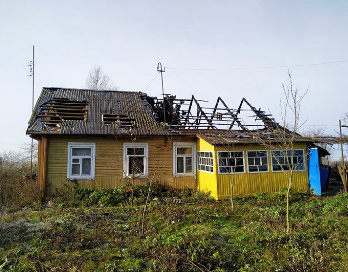 Пожар в д. Тумаши Мостовского района