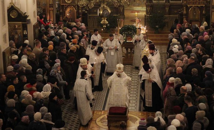 Всенощное бдение состоялось в Свято-Покровском кафедральном соборе в Гродно