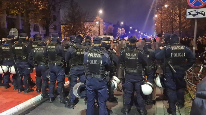 В Варшаве проходит акция протеста